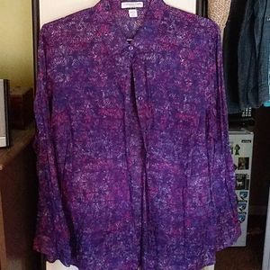 Coldwater Creek Batik button down, womens 2X